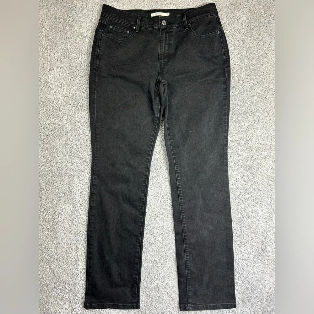 Levi's Jeans Mens 31 x 34 505 Straight Black Denim Silver Tab Classic Party